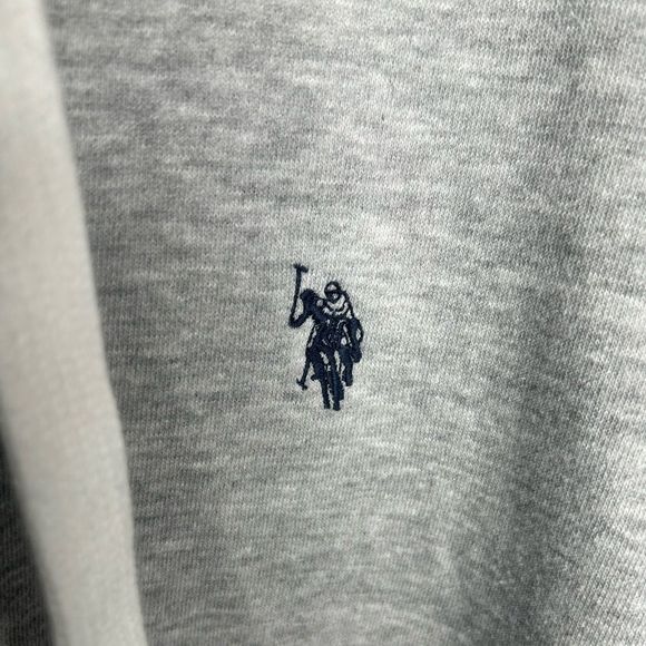 U.S. Polo Assn. Men's Full Zip Fleece Sweatshirt Hoodie. Gray 2XL - Picture 7 of 15